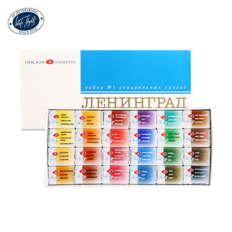 WHITE NIGHTS WATERCOLOR : 24, 36 GODET SET – Magnifico Beaux Arts